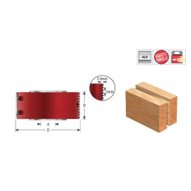 Amana Tool 61296 Insert Carbide V Type Glue Joint Cutter 90mm D x 50mm CH x 1-1/4 Bore Shaper Cutter