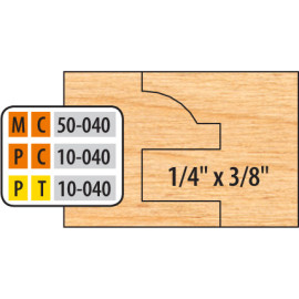 Freeborn MC-50-040 Thumbnail style Cope & Pattern 6 piece shaper cutter set