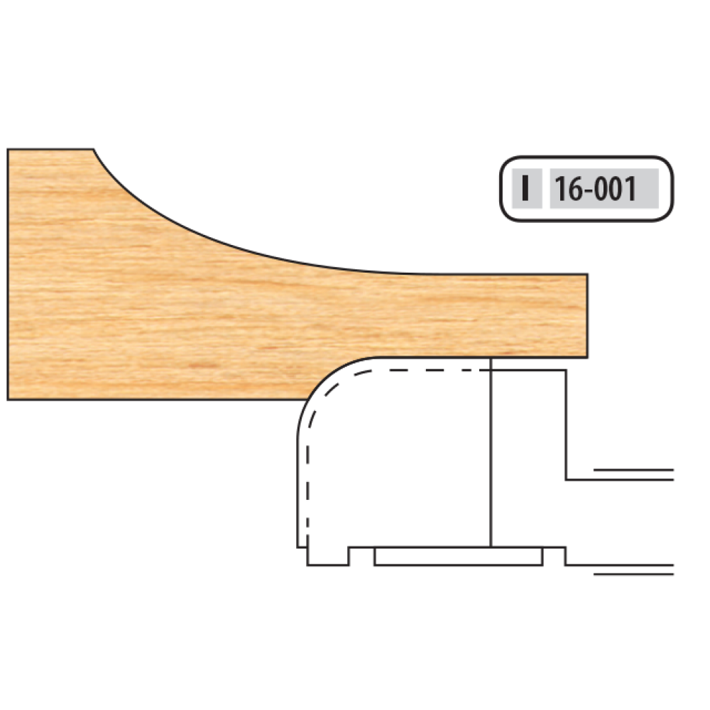 FREEBORN IT-16-001 Carbide raised panel convex cove back shaper cutter