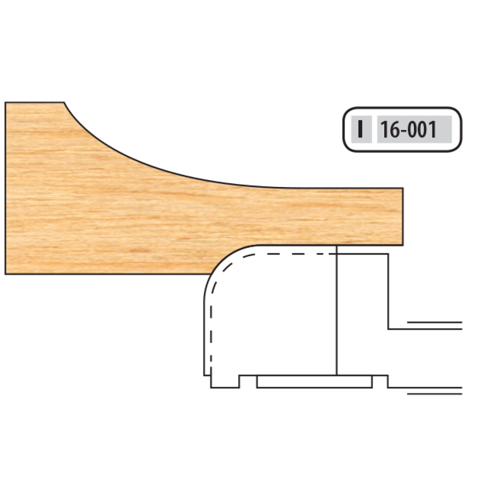 FREEBORN IC-16-001 Carbide raised panel convex cove back shaper cutter