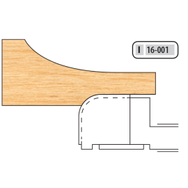 FREEBORN IC-16-001 Carbide raised panel convex cove back shaper cutter