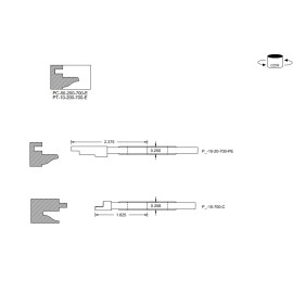 Freeborn Shaper Cutter PC-200-700-E Rubber Extrusion glass cutter for 1/2" profiles 