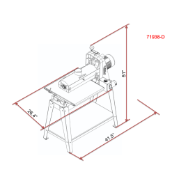 Laguna  Supmx-71938-7F Supermax Infeed/Outfeed Table (Folding) For 19-38 Drum Sander 