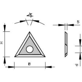 TRIANGULAR SPUR CARBIDE  KNIFE WITH 3 CUTTING EDGES REPLACES LEUCO 180779  FOR LEITZ HEADS