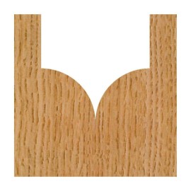 Whiteside 1572 Point Cutting Roundover Bit, 1/4 Radius, 1/2 Dia, 1/4 Shank