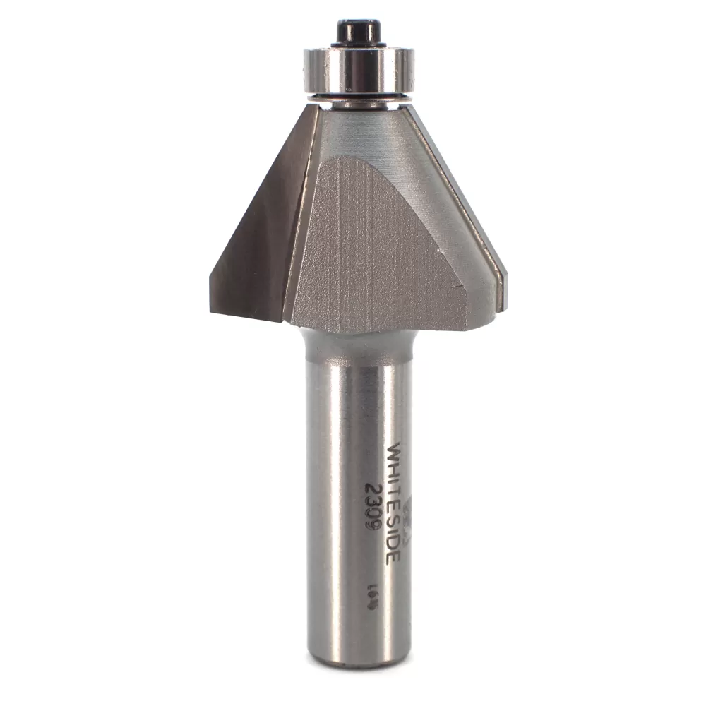 Whiteside 2309, 30deg Edge Bevel Bit, 7/8 Cut Length, 1/4 Shank