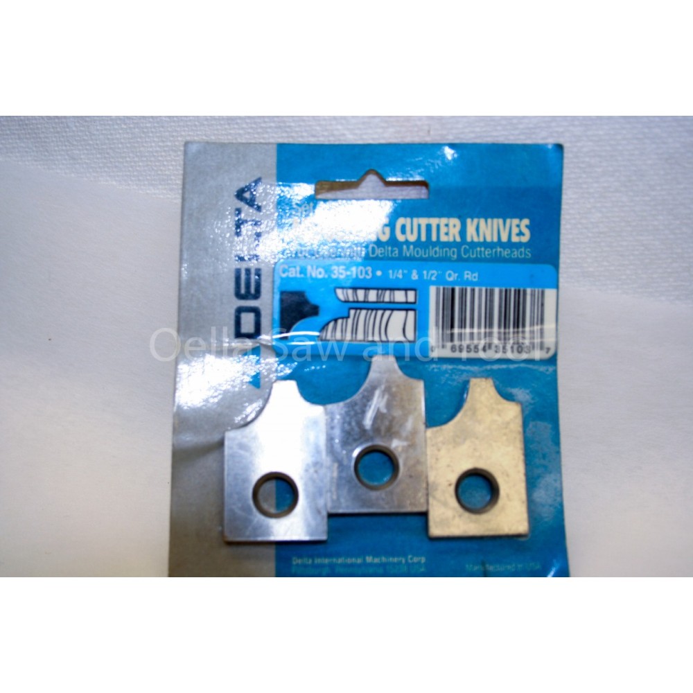 Delta No. 35-103 moulding cutter knives 1/4