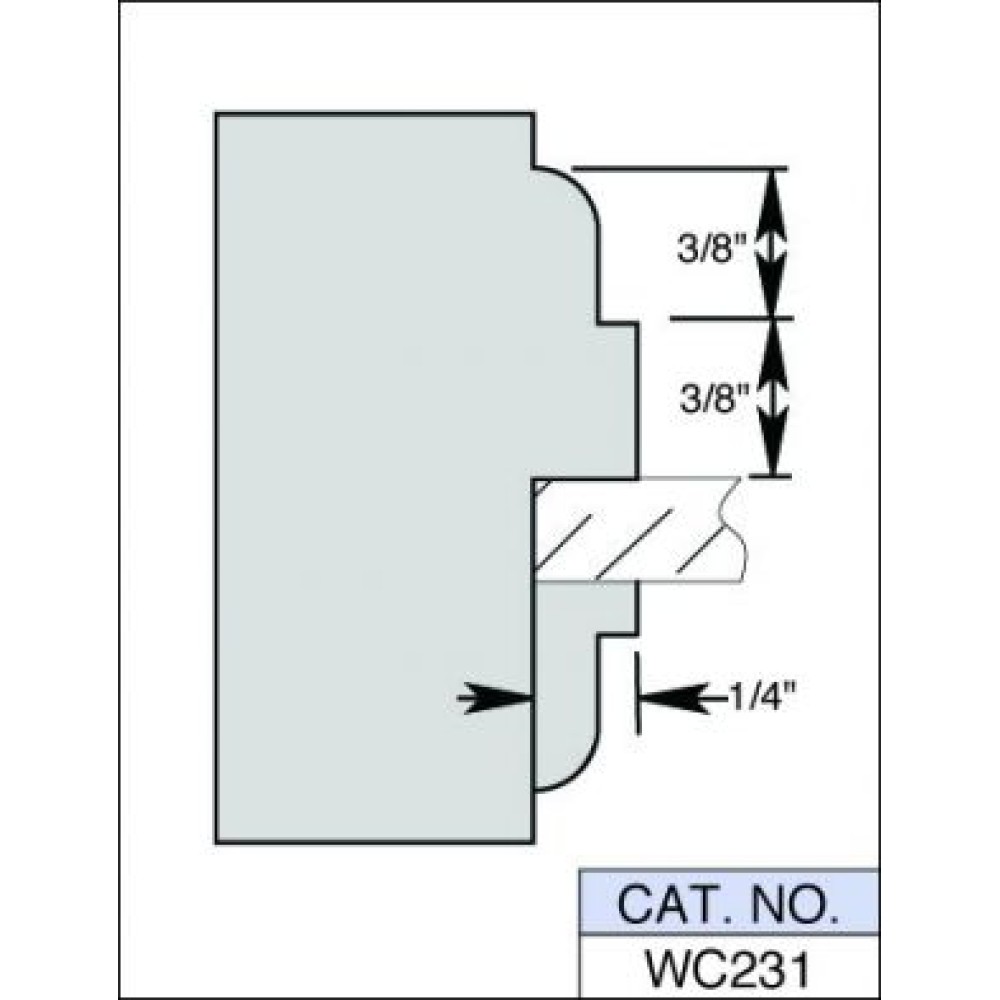 WINDOW SASH CUTTER SET WC231 7 X 1 1/4 BORE 7 PC. 3 WING