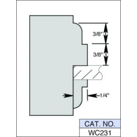 WINDOW SASH CUTTER SET WC231 7 X 1 1/4 BORE 7 PC. 3 WING