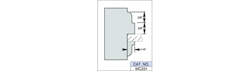 WINDOW SASH CUTTER SET WC231 7 X 1 1/4 BORE 7 PC. 3 WING