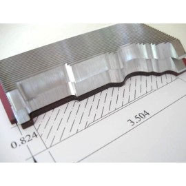 M2 corrugated back shaper knives 13/16" x 3-1/2" apron / casing