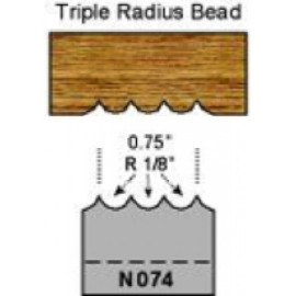 Magic Molder Plugs N-74 1/8 radius triple bead molding profile