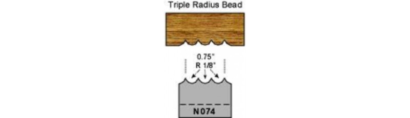 Magic Molder Plugs N-74 1/8 radius triple bead molding profile
