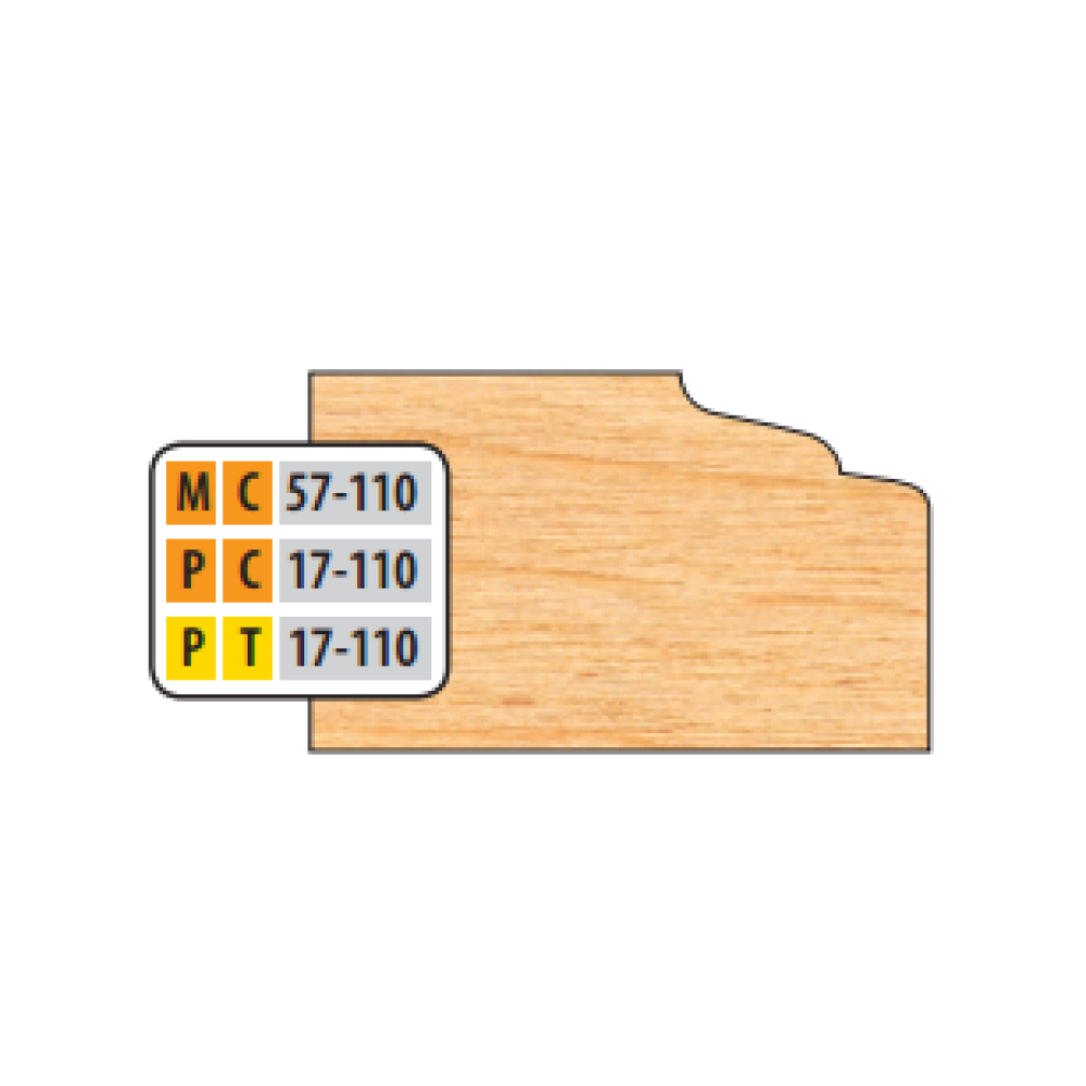 Freeborn PC-17-110 Top Cutter Profiles 3/4" to 7/8" material