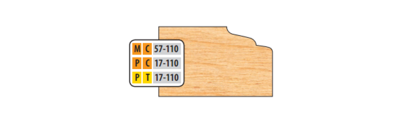 Freeborn PC-17-110 Top Cutter Profiles 3/4" to 7/8" material