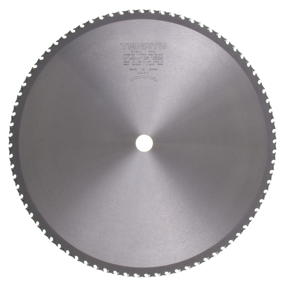 Tenryu Steel-Pro Saw Blade, 16" Dia, 80T, 0.102" Kerf, 1" Arbor, RF-40580D