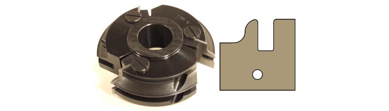 Byrd Rail Shaper Cutter loaded with 3LHRE Inserts CCW MFD