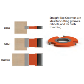 Freeborn Straight Shaper Cutter PC-22-004 1/4" top groover shaper cutter 1-1/4" bore