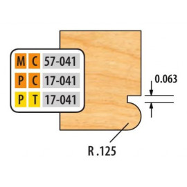 Freeborn MC-57-041 bead and quirk shaper cutter radius 1/8" with 3/4" bore