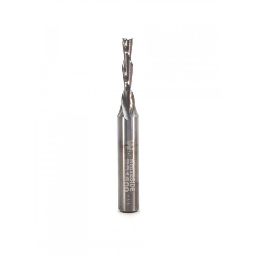 2 Flute Downcut Bit, 1/8 Dia, 1/2 Cut Length, 1/4 Shank, Whiteside RD1600