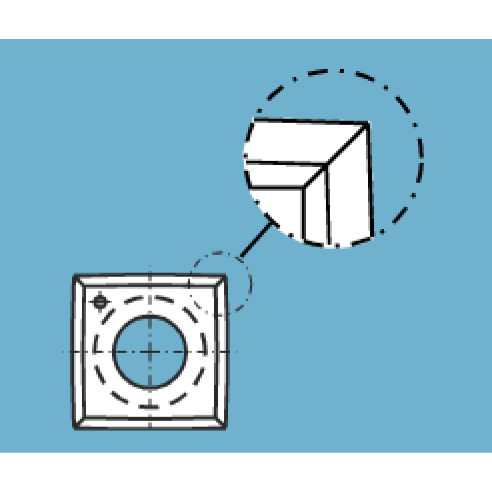 15mm x 15mm x 2.5mm - 4-edge square carbide Insert  Replaces EWT #1500