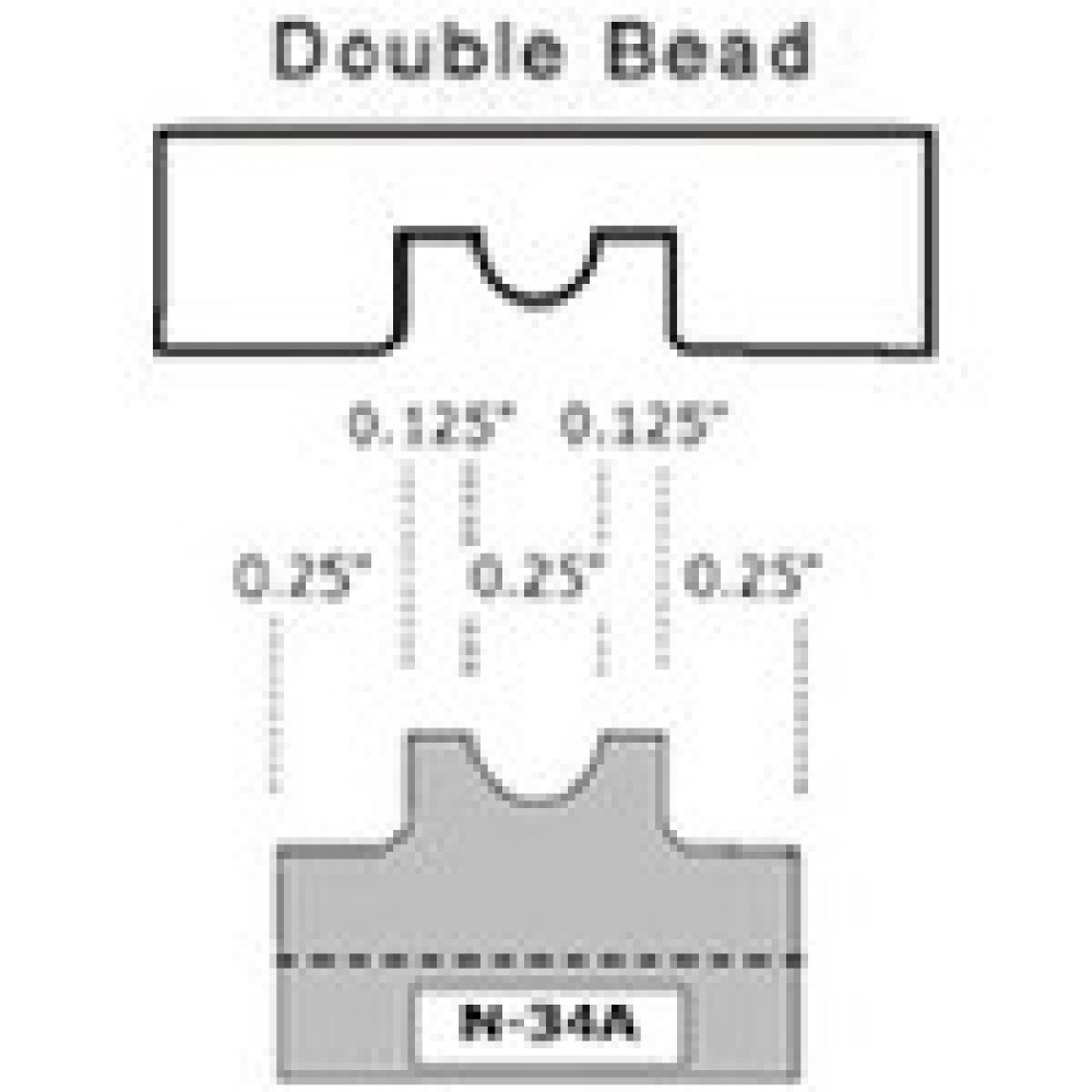 Magic Molder Plugs P-34a N-34a Table Saw & Shaper Cutter double bead profile