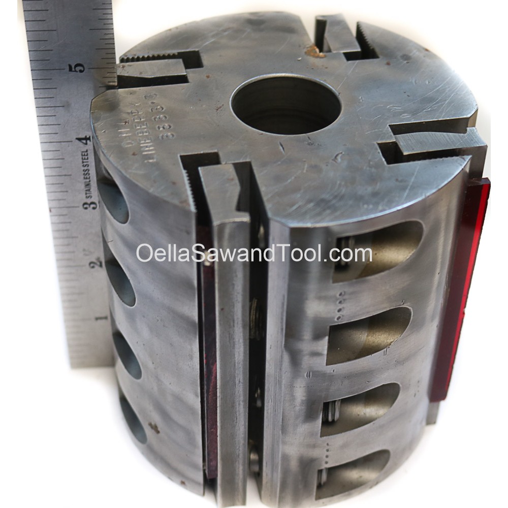 Shaper cutter molder 120mm/4.75" cut length x 4-1/2" ODx1-1/4" bore corrugated head 20 hook