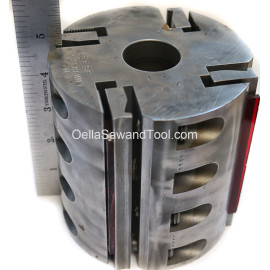 Shaper cutter molder 120mm/4.75" cut length x 4-1/2" ODx1-1/4" bore corrugated head 20 hook