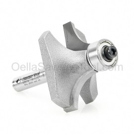 Amana Tool 49516 Carbide Tipped Corner Rounding 1/2 R x 1-1/2 D x 3/4 CH x 1/4 Inch SHK w/ Lower Ball Bearing Router Bit