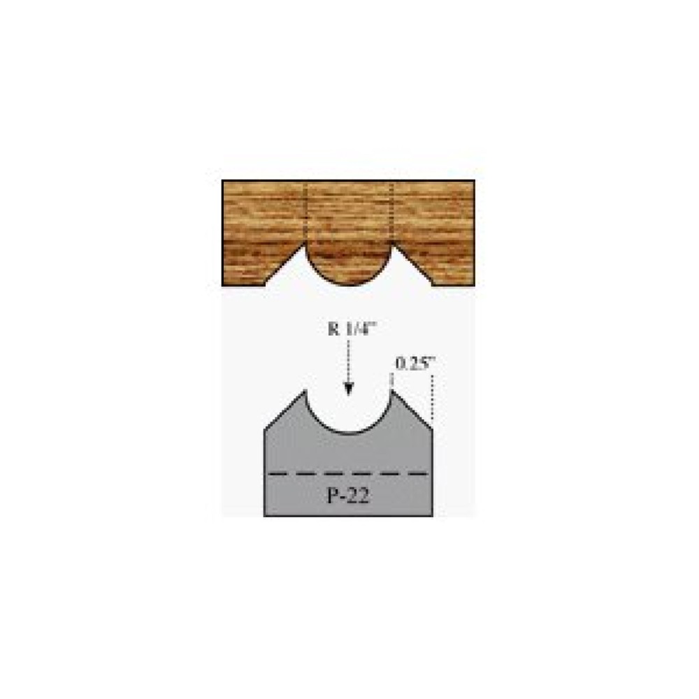 LRH Magic Molder Plugs P-22 N-22 Table Saw & Shaper Cutter carbide tip v-bead