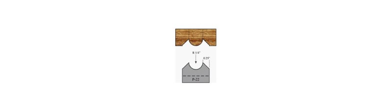 LRH Magic Molder Plugs P-22 N-22 Table Saw & Shaper Cutter carbide tip v-bead