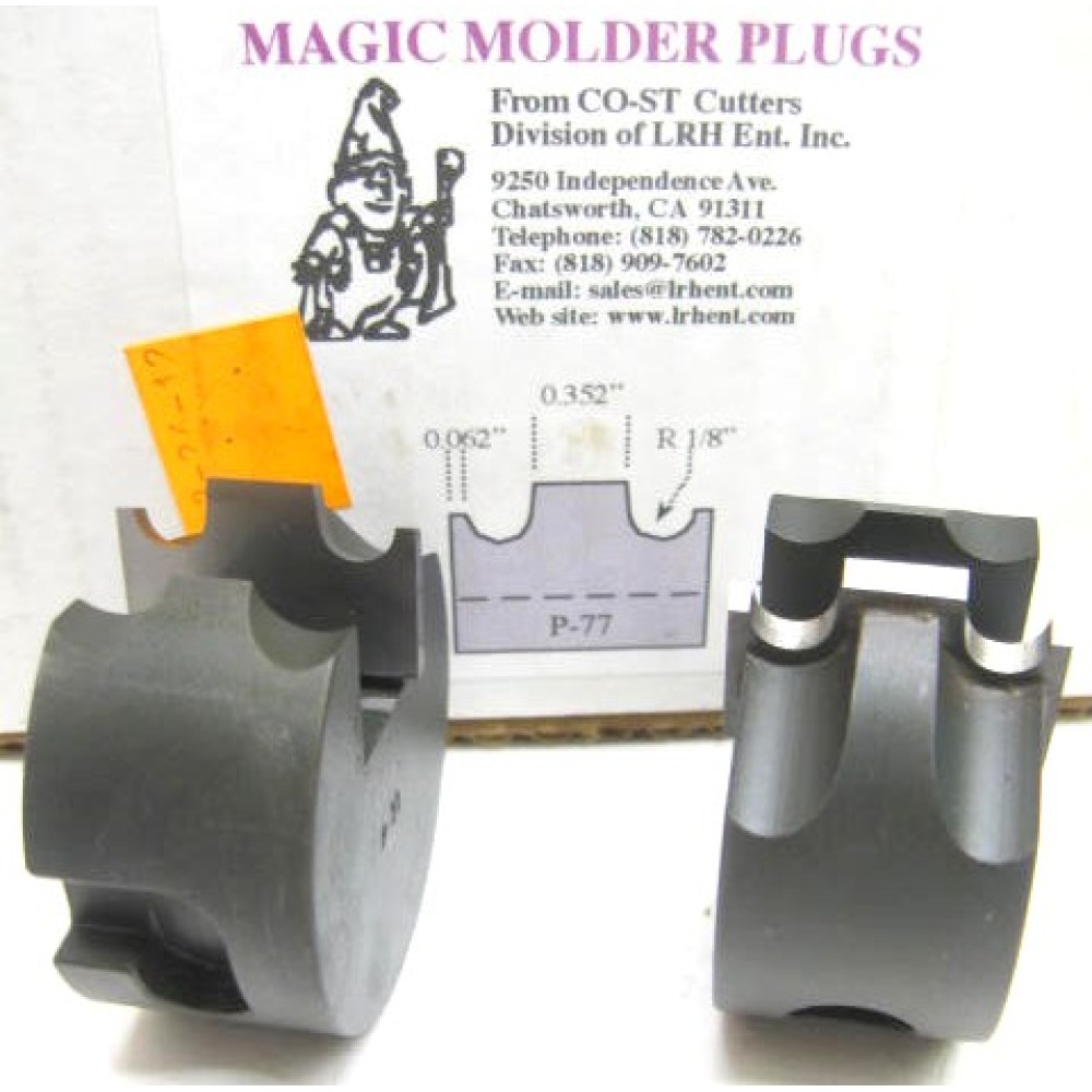 Magic Molder Plugs P-77 N-77 Table Saw & Shaper Cutter TCT beaded face frame