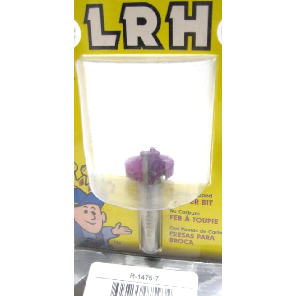 LRH R-1475-7 router bit 1/4" radius mdf raised panel door system 1/2" shank