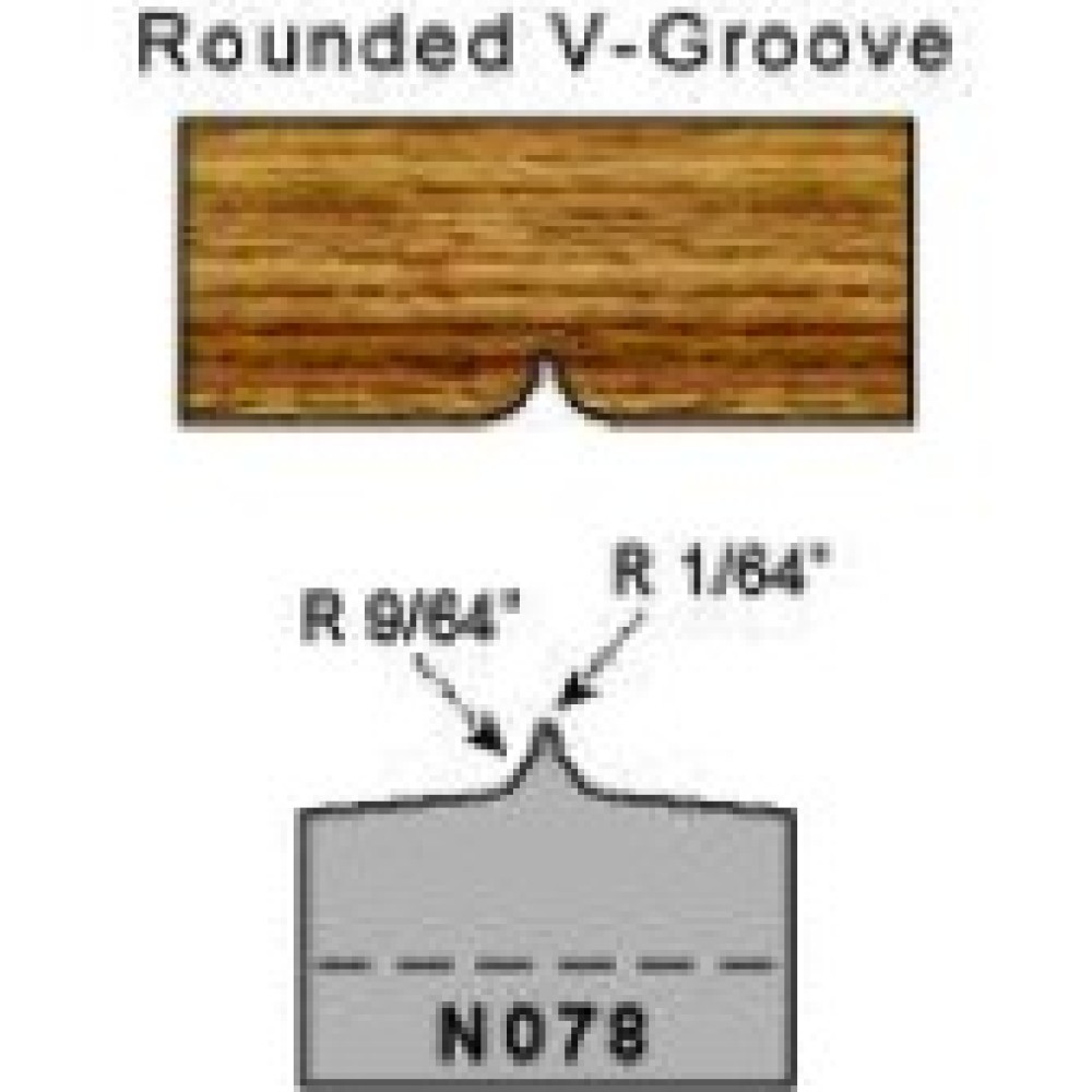 Magic Molder Plugs N-78 Rounded V Groove profile Shaper cutter