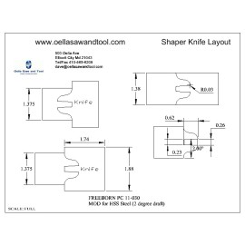 shaper cutter molder corrugated back passage door  knives cope and pattern with templates 