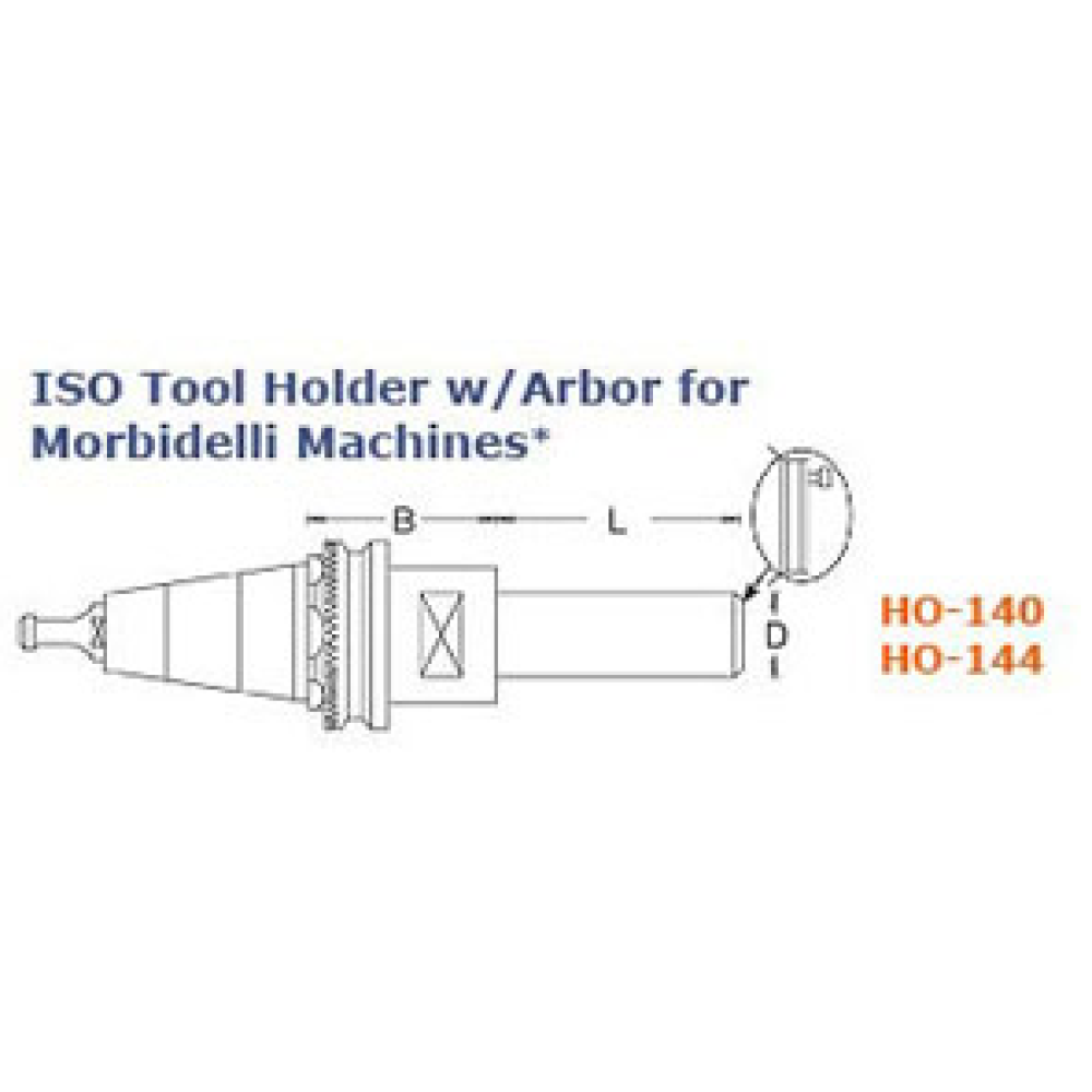 Amana HO-144 00mm Iso 30 Tool Holder W/ Arbor 100mm length arbor 30mm diameter