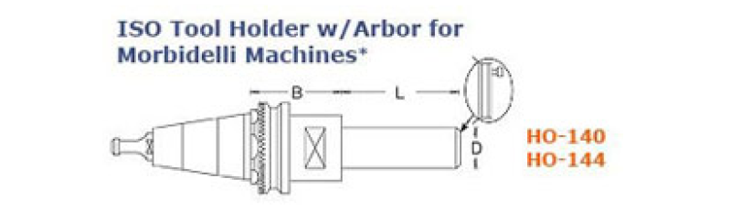 Amana HO-144 00mm Iso 30 Tool Holder W/ Arbor 100mm length arbor 30mm diameter
