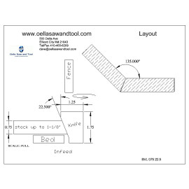 22.5 bevel / chamfer shaper corrugated back knives set