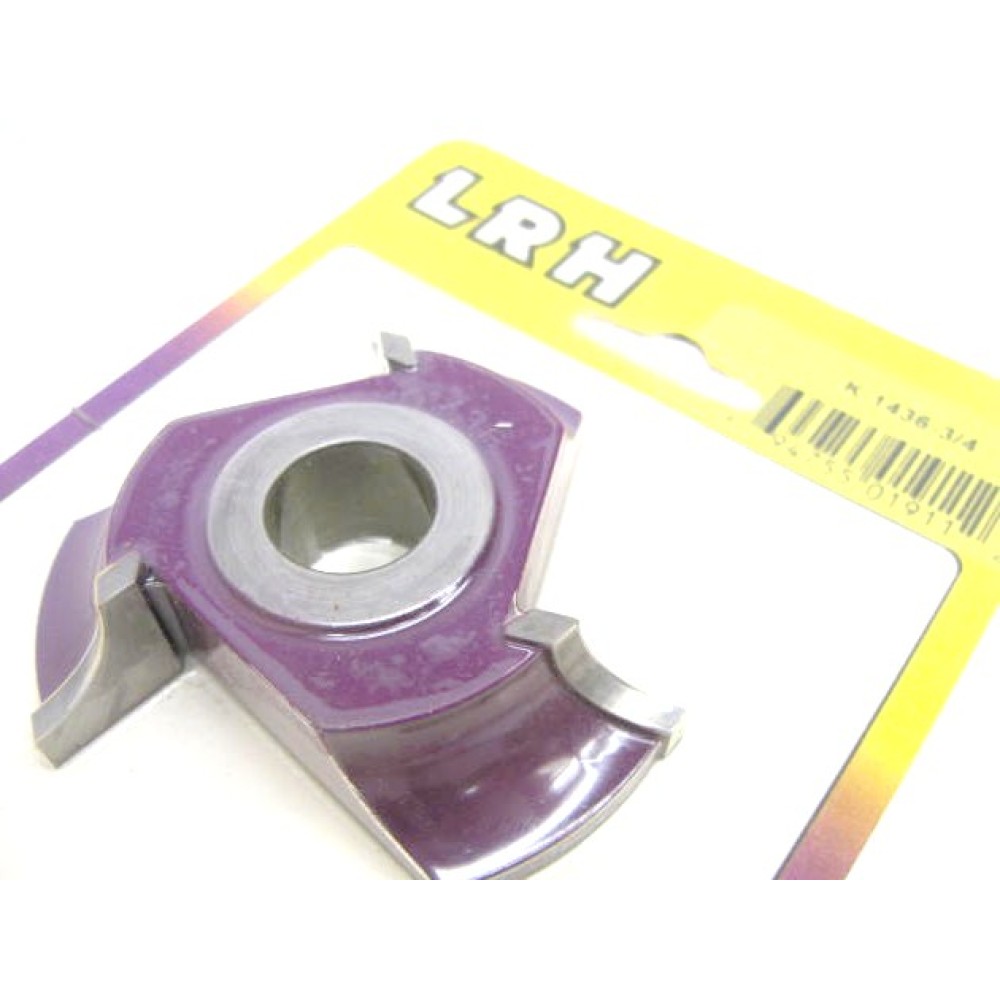 LRH K-1436 shaper cutter 1/2" radius quarter round concave 3/4"
