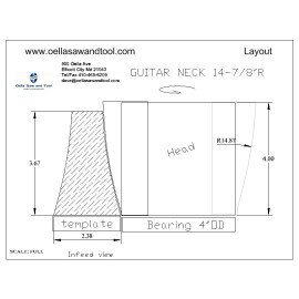 Guitar Neck  M2 shaper cutter molder corrugated knives System