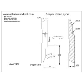 M2 corrugated back knives for custom base for shaper and small molder