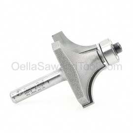 Amana Tool 49516 Carbide Tipped Corner Rounding 1/2 R x 1-1/2 D x 3/4 CH x 1/4 Inch SHK w/ Lower Ball Bearing Router Bit