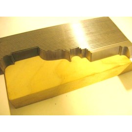 M2 corrugated back shaper knives 1-1/4" x 4-1/4" apron / casing
