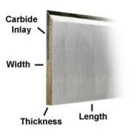 Powermatic 201 Carbide  Tipped Planer Blades 22-1/8" Length x 1" Width x 1/8" Thick - Set of 4  Knives. 