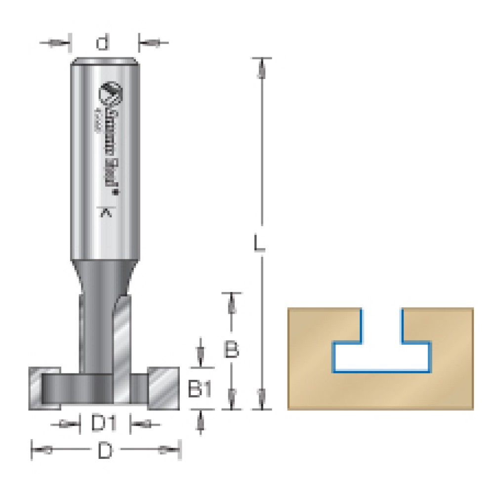 Amana Tool 45662 T-Slot Square Edge router bit