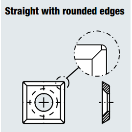 15mm x 15mm x 2.5mm - 4-edge Carbide Insert Replaces Northtech NT15x15x2.5SE insert