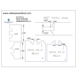 Cope and  Pattern Corrugated Knife package for entry doors 1-3/4" stock