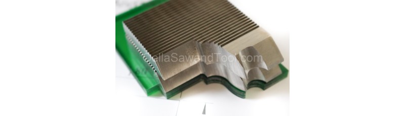 Corrugated back M2 Molder knives 1-3/4" x 1-3/8" panel mold