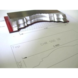 M2 corrugated back molding knives for Weinig Scmi chair rail / casing 