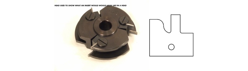 Byrd Stile Shaper Cutter loaded with 3LHSE Inserts CCW MFD